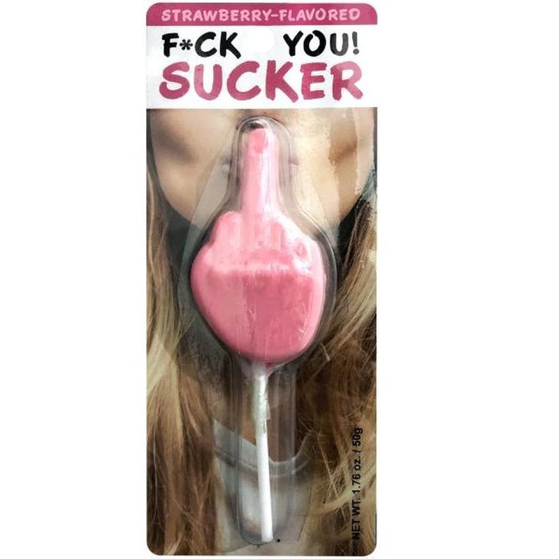Fuck You Sucker Strawberry Flavored Lollipop - Edible Candy Default Title > Novelties > Candy & Edible Items Main image