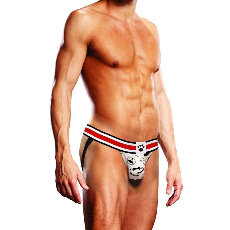 Prowler Puppie Print Jockstrap – Printed White Pouch and Straps Jockstrap > Clothes > Jockstraps