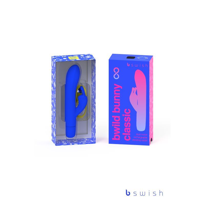 bswish Bwild Classic Bunny Blue 6 Inch Waterproof Rabbit Vibrator > Vibrators > Ladies > Rabbit
