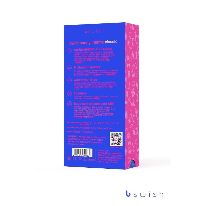 bswish Bwild Classic Bunny Blue 6 Inch Waterproof Rabbit Vibrator > Vibrators > Ladies > Rabbit
