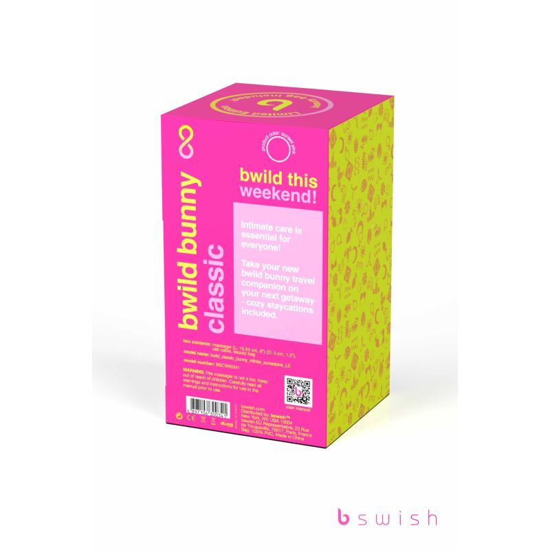 Bwild Bunny Classic Infinite Limited Edition Sunset Pink 8 Modes > Vibrators > Ladies > Rabbit
