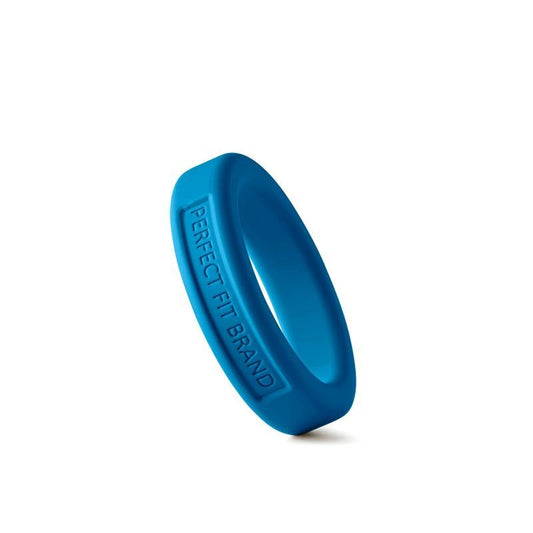 Classic Silicone Medium Stretch Penis Ring 36mm Blue