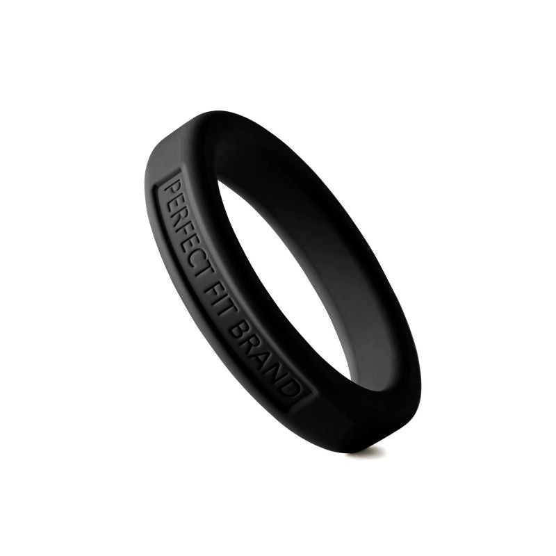 Classic Silicone Medium Stretch Penis Ring 44mm Black > Cock Ring > Single