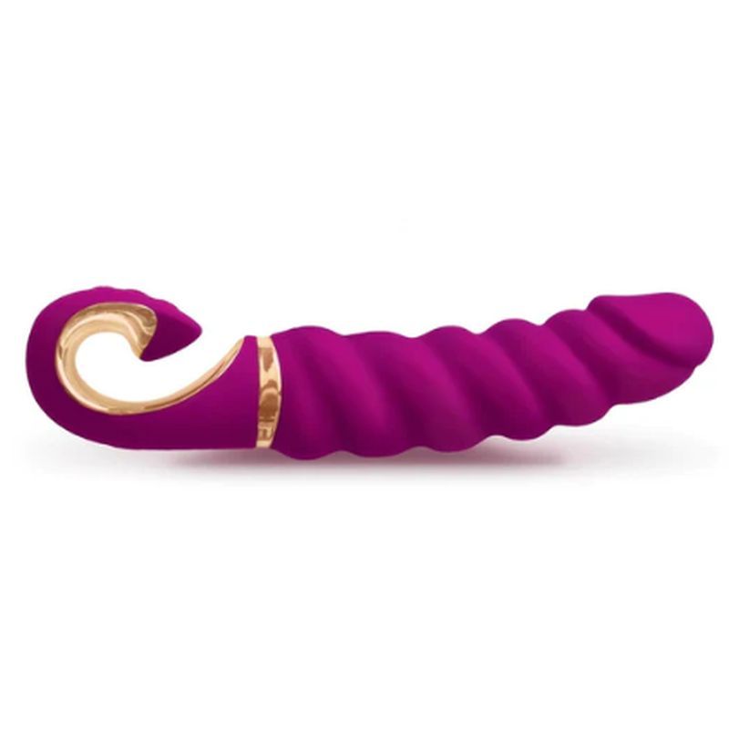 Gjack Mini Sweet Raspberry – Classic Ribbed Bioskin Vibrator Secondary image