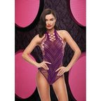 Bling Bling Fishnet Bodysuit in Purple One Size > Clothes > Bodies and Playsuits