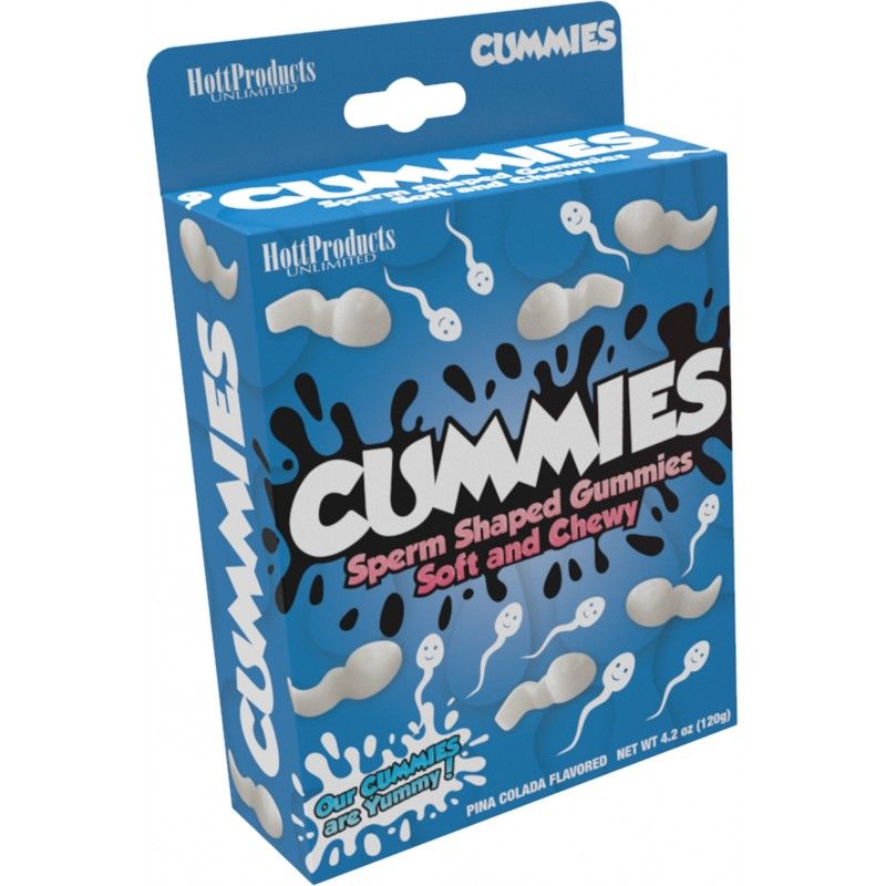 Cummies Pina Colada Sperm Shaped Gummies – Flavored Edible Candy White Edible