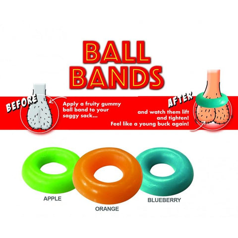 Ball Bands Gummy (Apple Orange Blueberry) – Edible Cock Ring Gag Gifts & Novelties