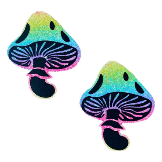 Rainbow Blacklight Glitter Toadstool Pasties