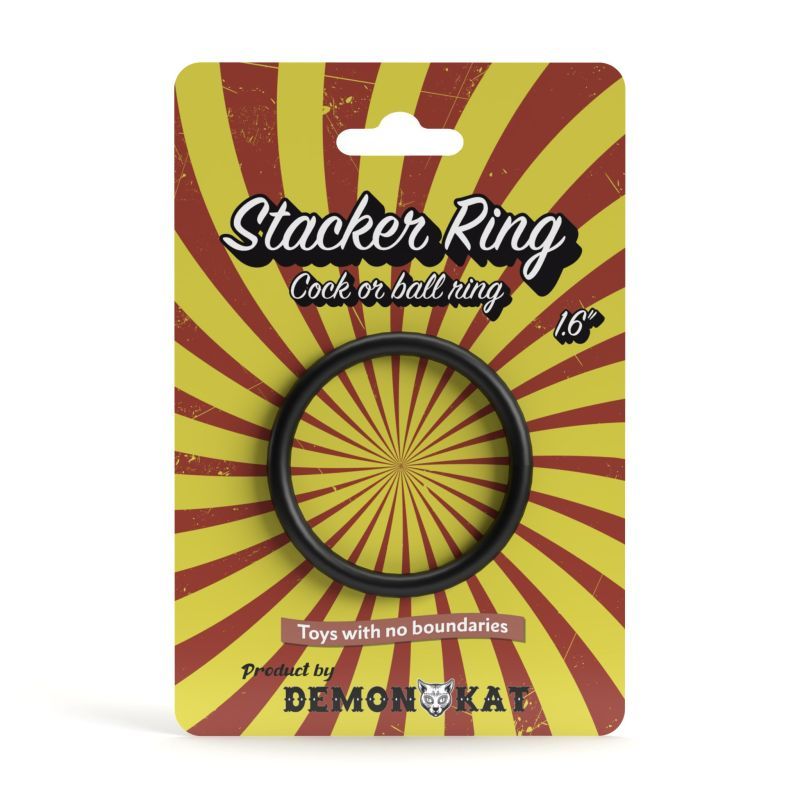 Stacker Ring 1.6 Inch 40mm Black > Cock Ring > Single