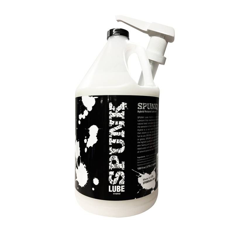 Spunk Hybrid Lubricant 1 Gallon – Water-Based Silicone Lube Safe for Sex Toys White > Lube > Speciality Exempt Main image
