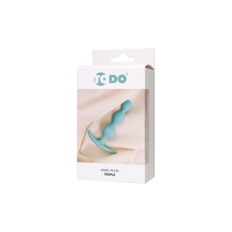 ToDo Triple Anal Plug (Teal) – Silicone Anal Plug 10.5 cm Secondary image