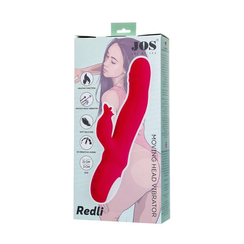 JOS Redli Heating and Rotating Rabbit Tickler 10 Modes VIBRATORS-RABBIT-MULTI