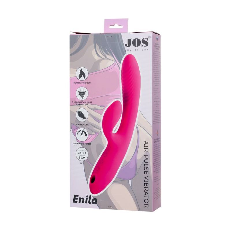 JOS Enila Dual Ended Vibrator with Clitoral and G-Spot Stimulator > Sex Toys For Ladies > G-Spot Vibrators