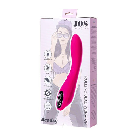 JOS Beadsy Rolling Bead Vibrator Hot Pink 10 Modes VIBRATORS