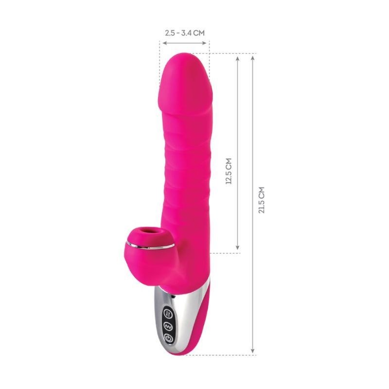 JOS To-Frolly Thrusting and Sucking Vibrator 2cm Stretch > Vibrators > Ladies > Rabbit Multi