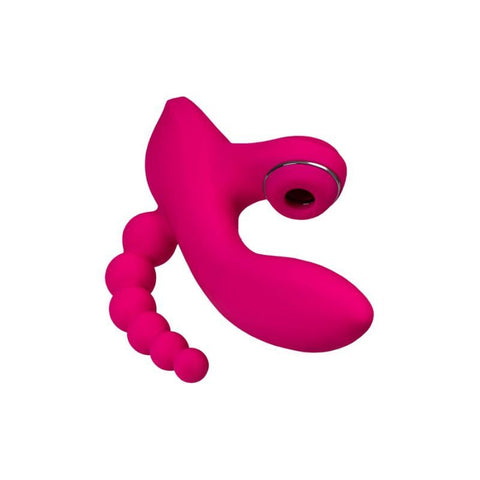 JOS Tripling Triple Stimulator – Waterproof Silicone Vibrator with Anal Beads and USB Rechargeable VIBRATORS-RABBIT-MULTI