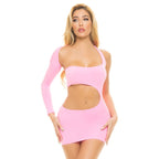 Cut My Life Into Pieces Dress – Sexy Clubwear Dress Pink One Size > Clothes > Dresses and Chemises