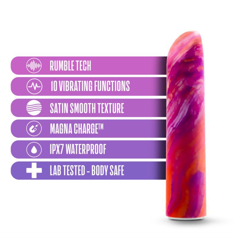 Limited Addiction Fiery Power Vibe Coral Mini Vibrator with Rumble Tech > Vibrators > Mini Vibrators