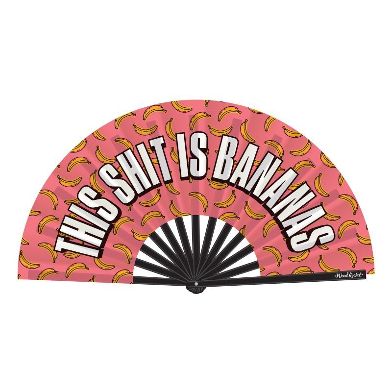 Banana Print Folding Fan Secondary image