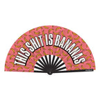 Banana Print Folding Fan Default Title > Clothes > Accessories