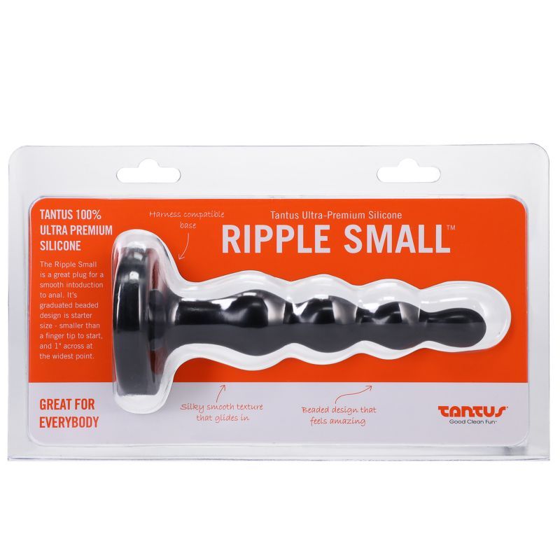 Ripple Small Onyx Silicone Starter Plug – Smooth Graduated Design Beginner Plug > Anal Range > Butt Plugs