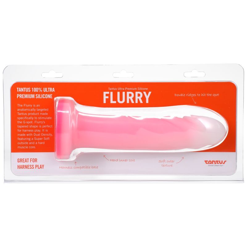 Tantus Flurry Dual Density Rose Quartz – 7 Inch G-Spot Dildo > Dildos > Strap On Dildos