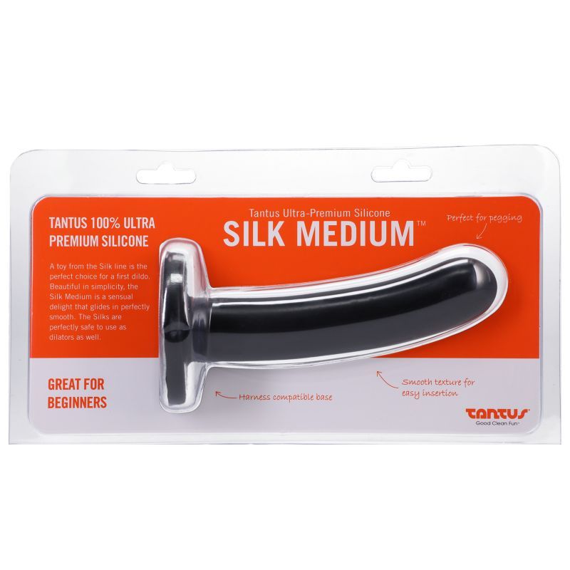 Silk Dildo Medium Onyx 5.25 Inch Safe Silicone > Dildos > Neutral Dildos