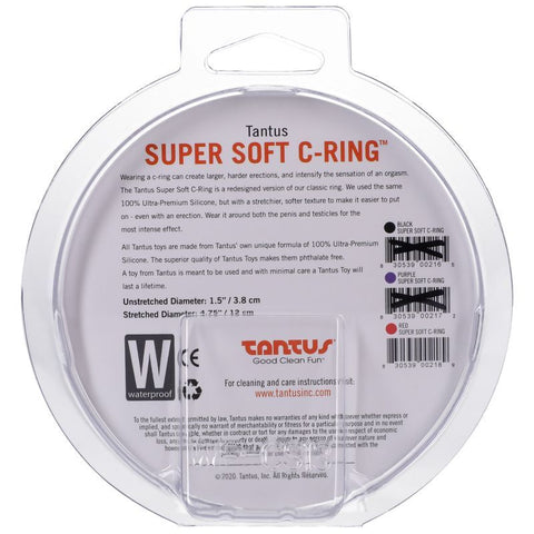Soft Cock Ring Crimson Stretchy Fit Silicone C Ring COCK RINGS