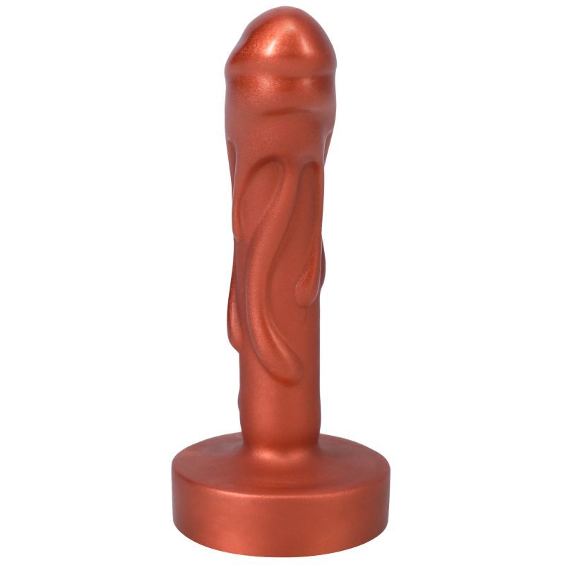 Mini Magma Copper 4.5 Inch Silicone Dildo – Textured Small G-Spot and P-Spot Stimulation Toy > Dildos > Neutral Dildos