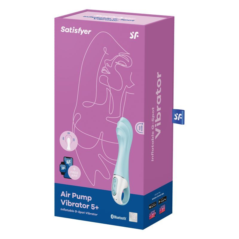 Satisfyer Air Pump Vibrator 5 Plus – Inflatable Shaft 15mm Vibrator > Sex Toys For Ladies > G-Spot Vibrators