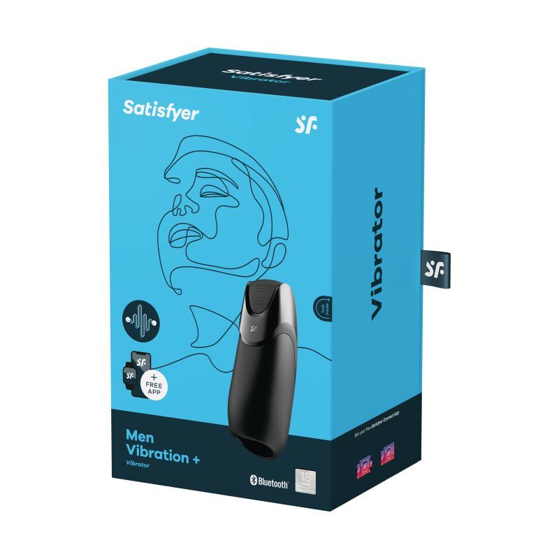 Satisfyer Men Vibration+ Black Vibrating Masturbator > Sex Toys For Men > Masturbators > Vibrating