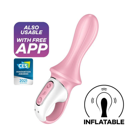 Satisfyer Air Pump Booty 5+ Red Inflatable Anal Vibrator Butt Plugs