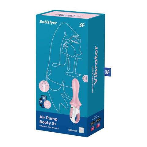 Satisfyer Air Pump Booty 5+ Red Inflatable Anal Vibrator Butt Plugs