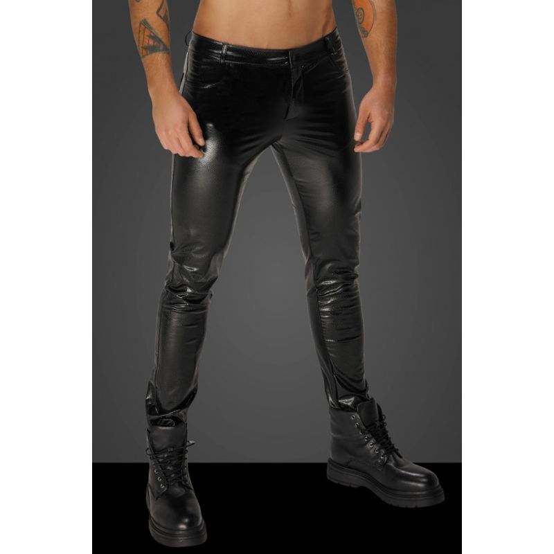 Snake Wetlook Long Pants for Men with Back Pockets Small Mens Latex