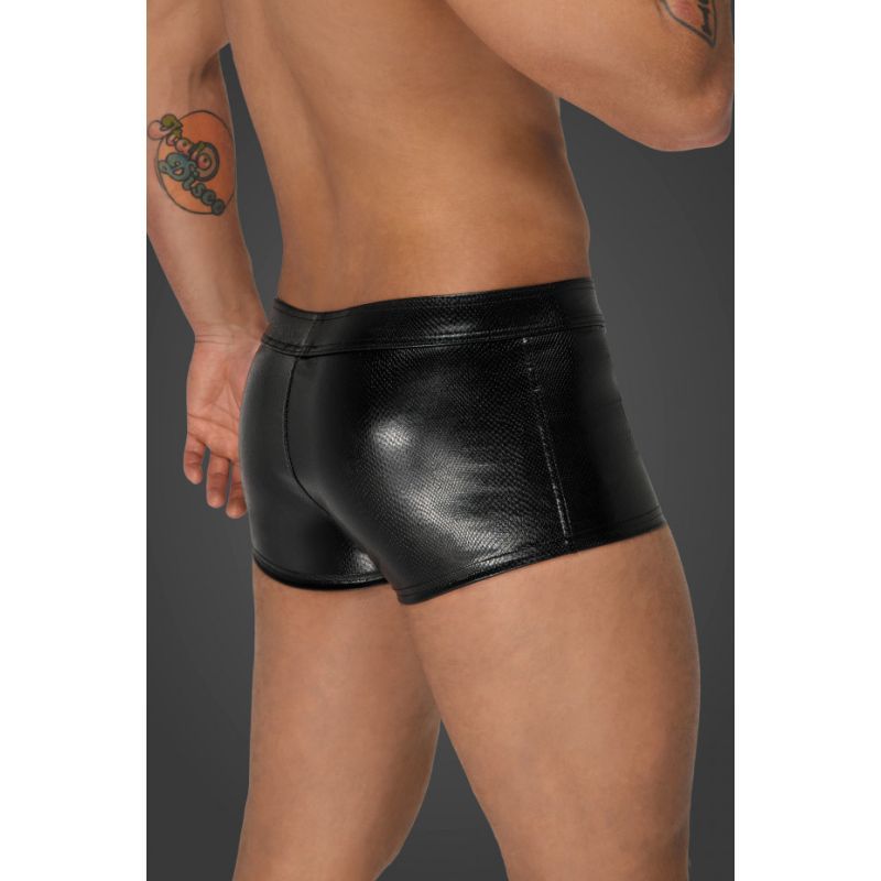 Snake Wetlook Short Shorts with Exotic Print Large > Clothes > Mens Latex