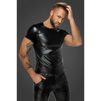 Wetlook T-Shirt with Snake Print Sleeves – Glossy Fabric Men's Shirt > Clothes > Mens Latex