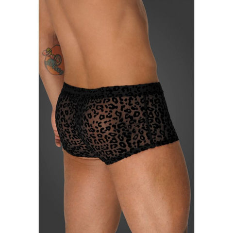Noir Sheer Animal Print Pants – Form-Fitting Transparent Powernet Pants > Clothes > Mens Briefs