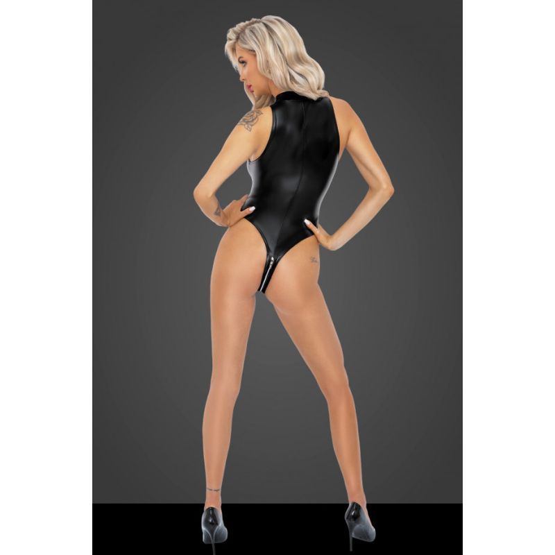 Powerwetlook Bodysuit with Front Zipper Large > Clothes > Bodies and Playsuits