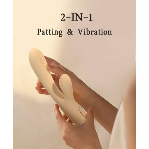Pada Rabbit and G-Spot Pulsing Vibrator White 21.6cm VIBRATORS-RABBIT