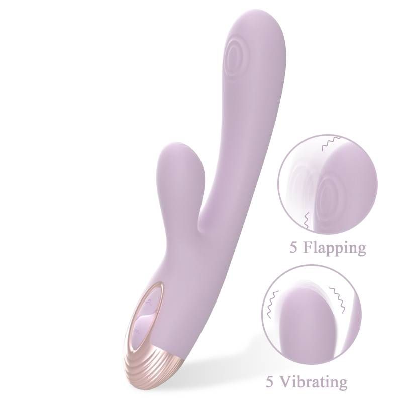 Pada Rabbit and G-Spot Pulsing Vibrator Purple