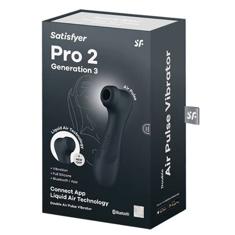 Satisfyer Pro 2 Gen 3 App Control Clitoral Stimulator in Black > Sex Toys For Ladies > Air Pulsation