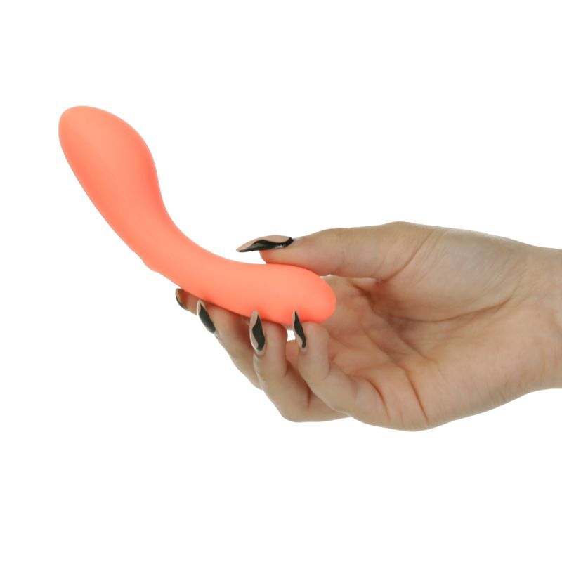 The Mini Swan Wand Glow Orange 12cm Waterproof Silicone Default Title > Sex Toys For Ladies > G-Spot Vibrators