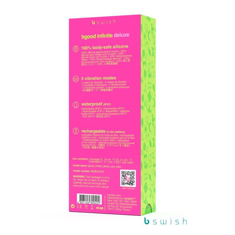 Bgood Infinite Deluxe Sea Foam 7 Inch Vibrator > Vibrators > Standard Vibrators