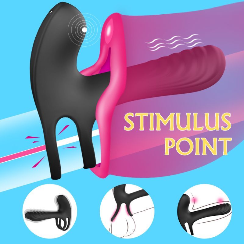 Frank Remote Control Vibrating Penis Shaft and Clitoral Stimulator – Premium Remote-Controlled Penis Enhancer SLEEVES