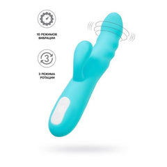 JOS Merry Swirl Rotating Shaft Rabbit Vibrator Blue