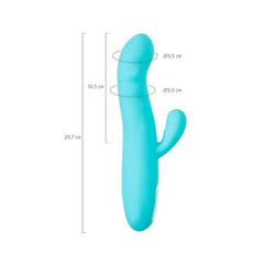 JOS Merry Swirl Rotating Shaft Rabbit Vibrator Blue