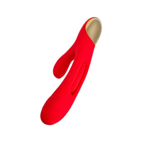 JOS Patti Moving Tongue Rabbit Vibrator in Red VIBRATORS-RABBIT
