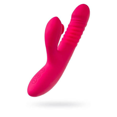 JOS Seri Thrusting Vibrator with Clitoral Stimulator Pad 12.5cm Default Title VIBRATORS-RABBIT