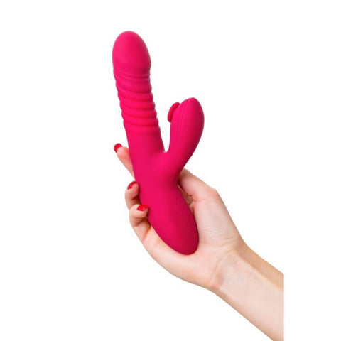 JOS Seri Thrusting Vibrator with Clitoral Stimulator Pad 12.5cm VIBRATORS-RABBIT