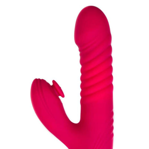 JOS Seri Thrusting Vibrator with Clitoral Stimulator Pad 12.5cm VIBRATORS-RABBIT